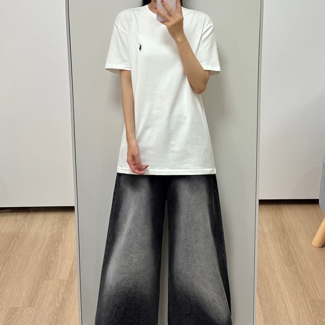 폴로 랄프로렌 신형 큐알 화이트 반팔 티셔츠 상품이미지1
