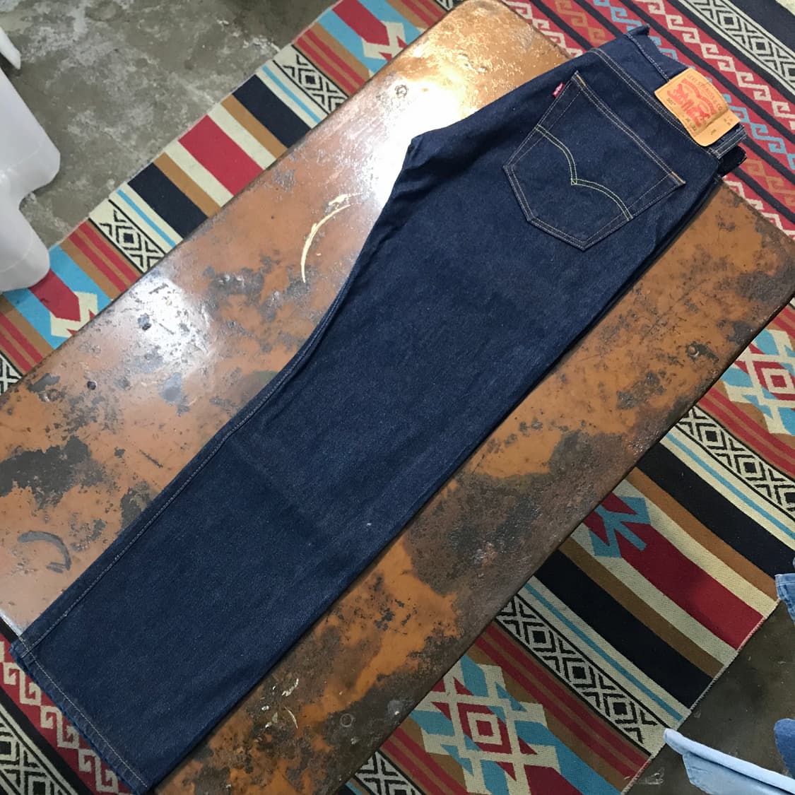 리바이스 501 진청 인디고 생지 데님 팬츠 허리 35 36 사이즈 상품이미지3