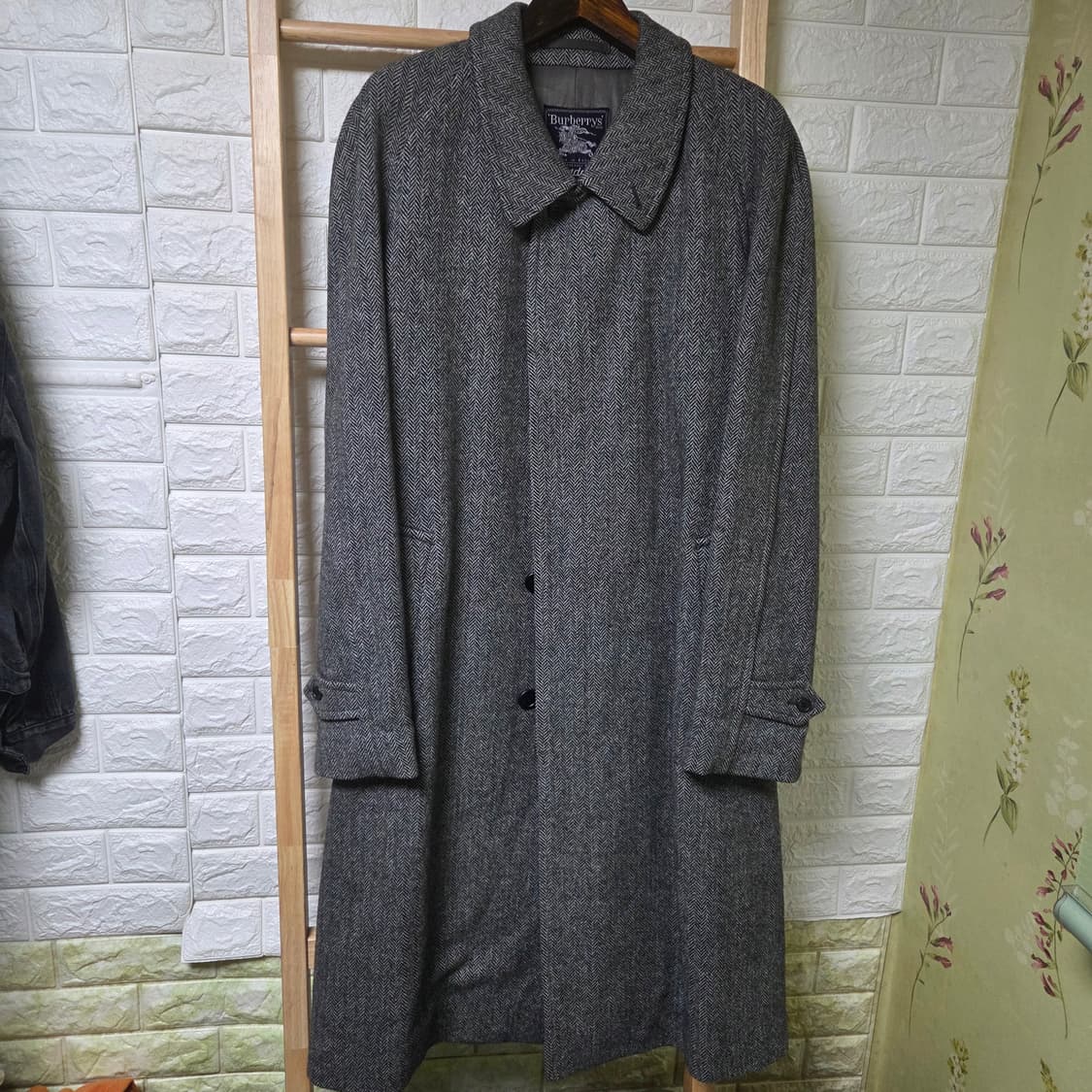 빈티지 버버리 스코티시 트위드 헤링본 코트 상품이미지1