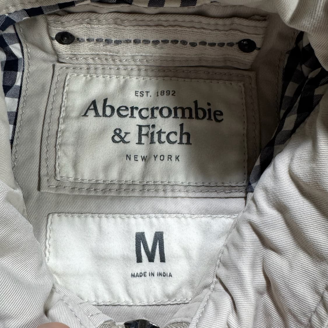 아베크롬비 아이보리 코튼 자켓 상품이미지5