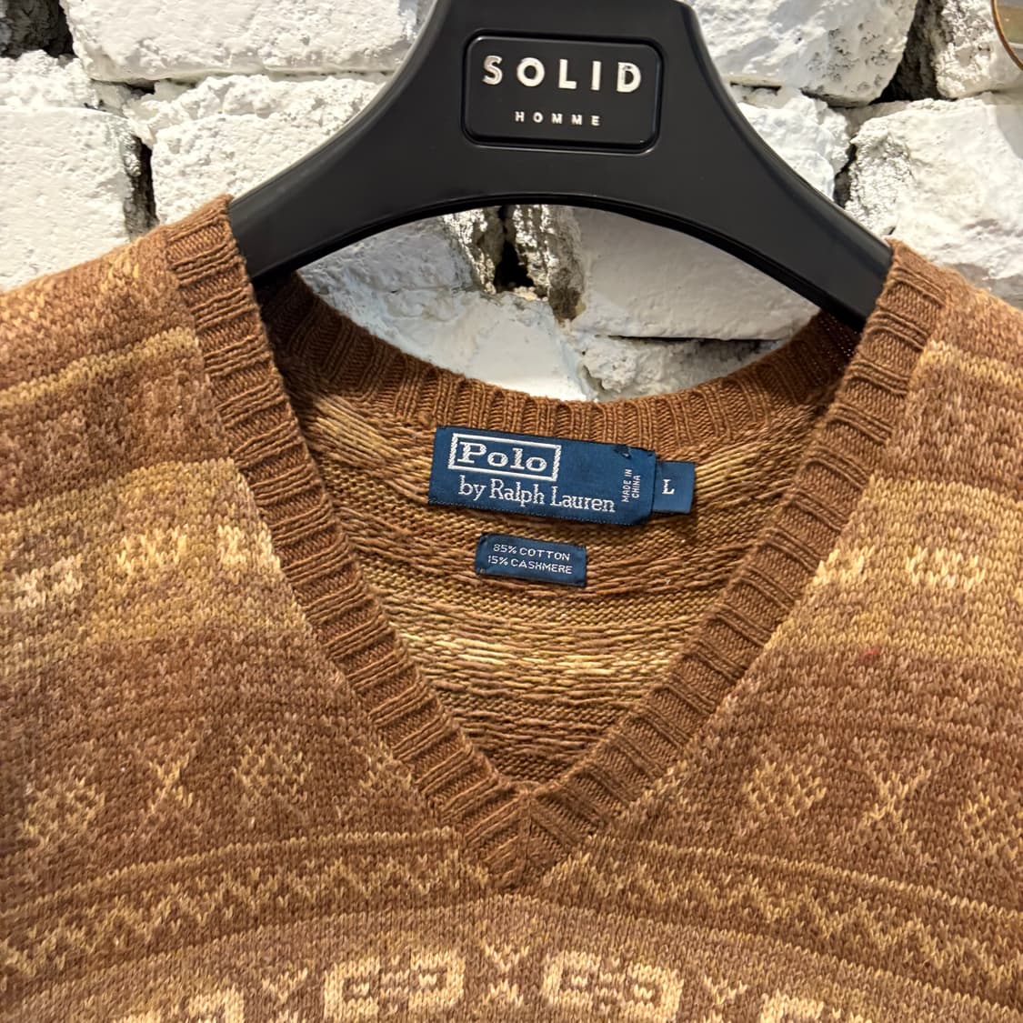 폴로 빈티지 패턴 니트 베스트 상품이미지2