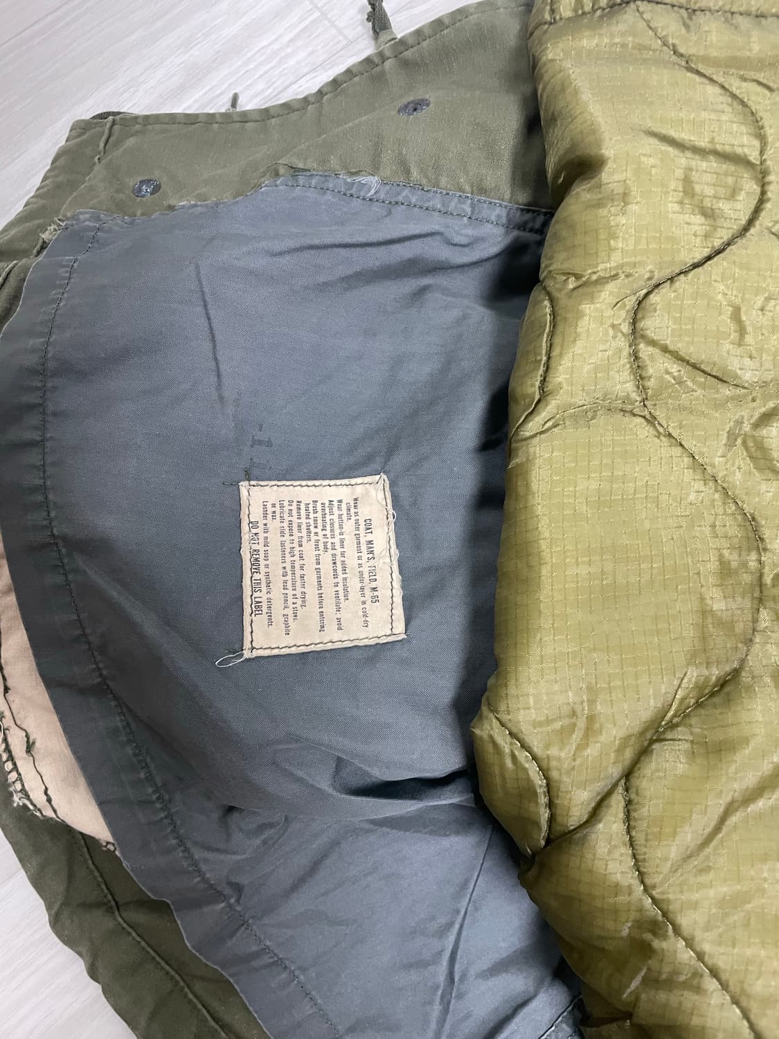 m65og 필드자켓 xl 은지퍼 내피포함 상품이미지5