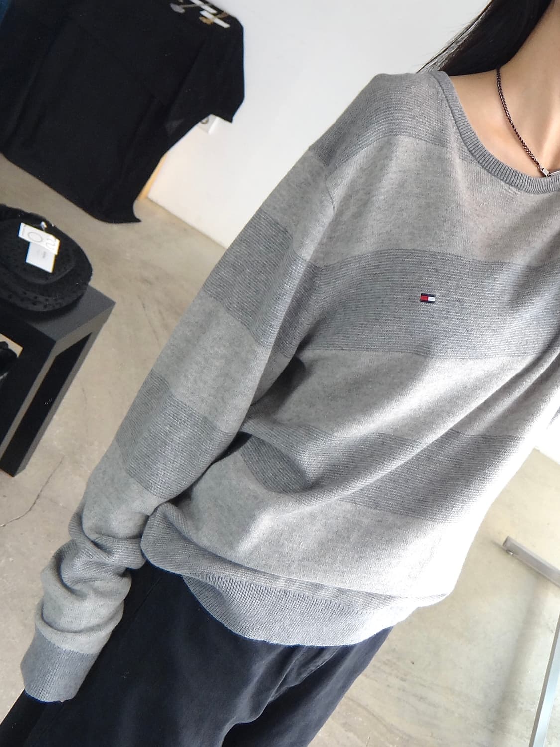 TOMMY HILFIGER stripe knit / grey 상품이미지5