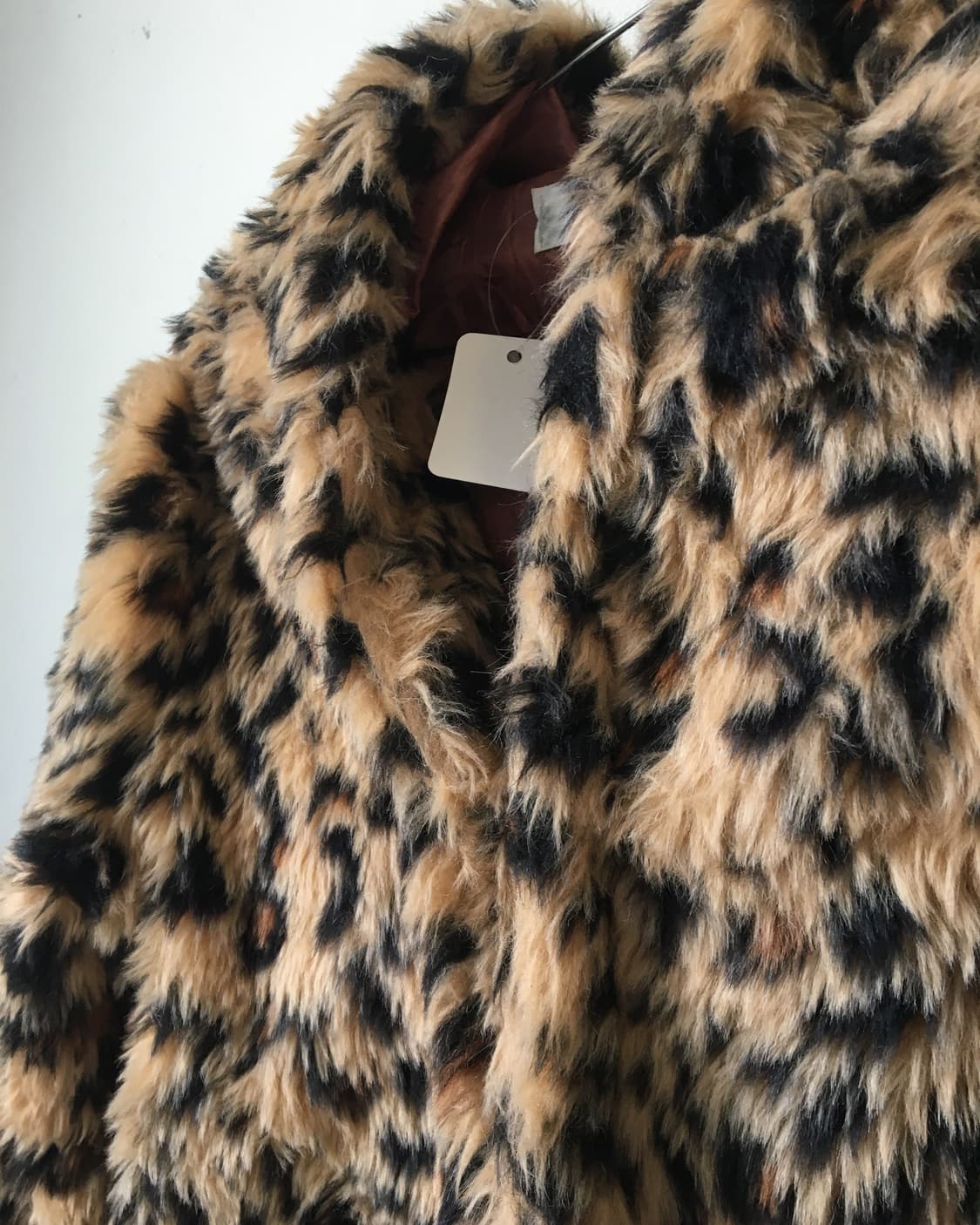 Leopard pattern fake fur hood jacket 상품이미지4