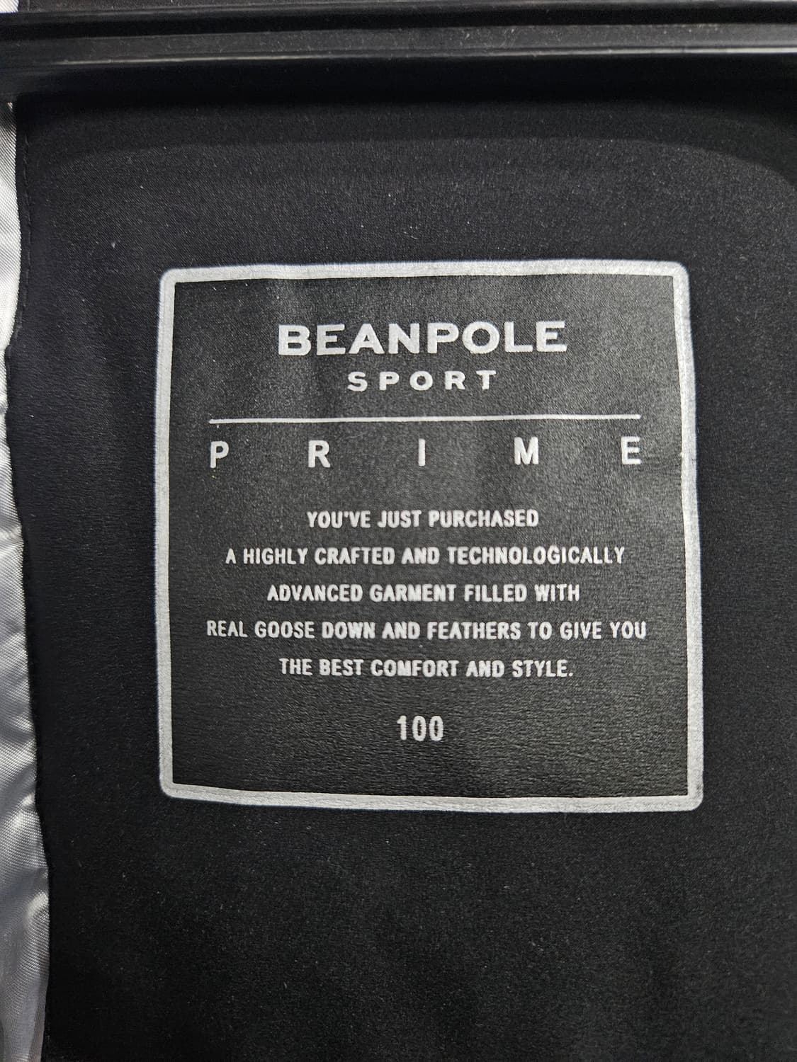 빈폴 문양 남성 100 구스다운 패딩  상품이미지3