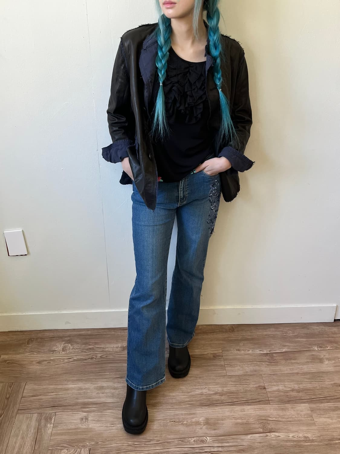 BROWDWIN 자수 데님팬츠 상품이미지6