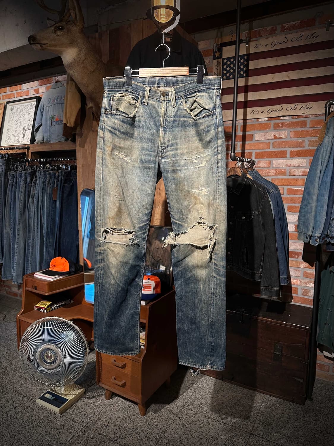 60s USA Vintage Levis 505 Big E Denim 상품이미지1