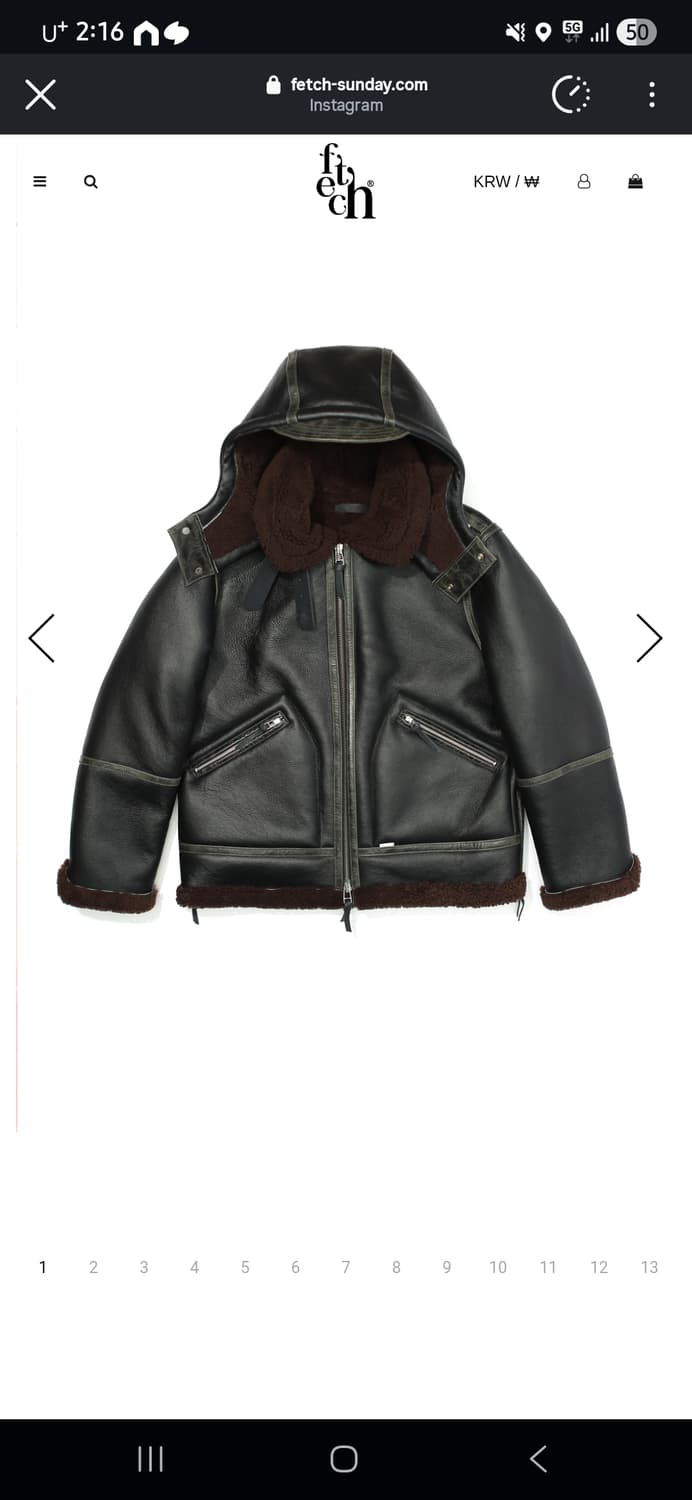 fetch 패치 무톤 무스탕 xl 상품이미지3