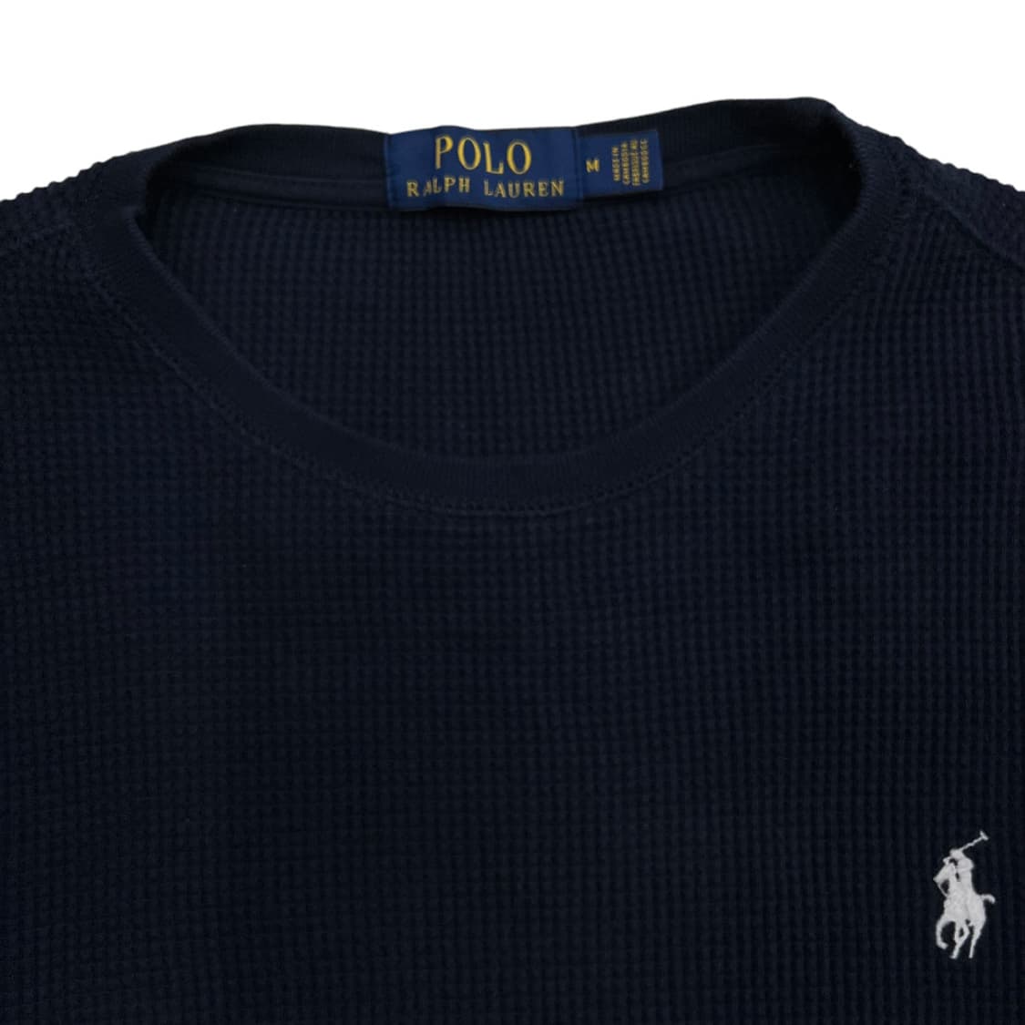 폴로 랄프로렌 화이트포니 네이비 와플 롱슬리브 M 상품이미지4