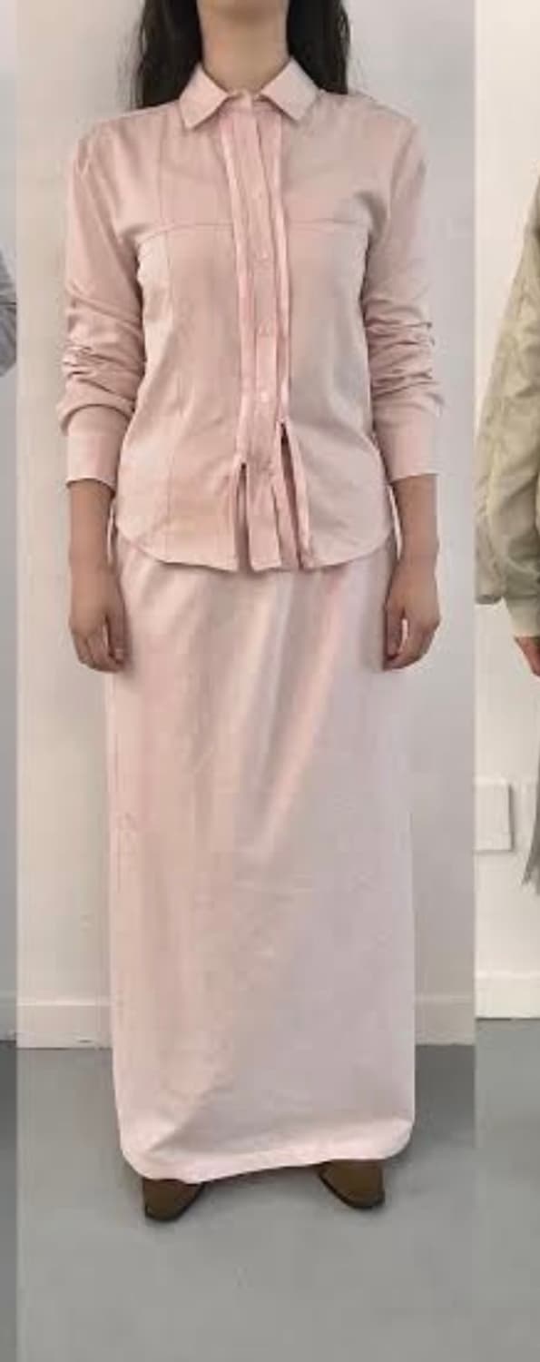 에옹쓰 오리가미 셋업 핑크 (스커트는 2size) 셋업으로만 판매 상품이미지3