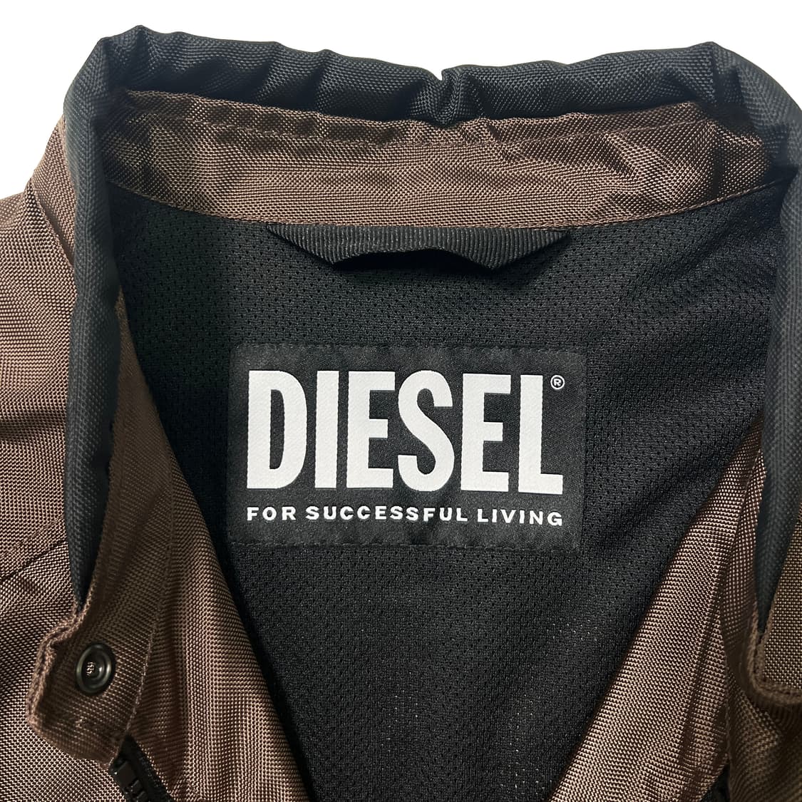 디젤 J-블링크 컬러블록 나일론 바이커 자켓 블랙 브라운 (XXL) 상품이미지6