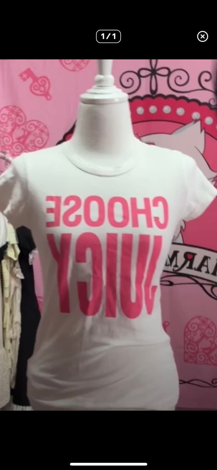 쥬시꾸뛰르 그린 핑크 로고 반팔 티셔츠 상품이미지1