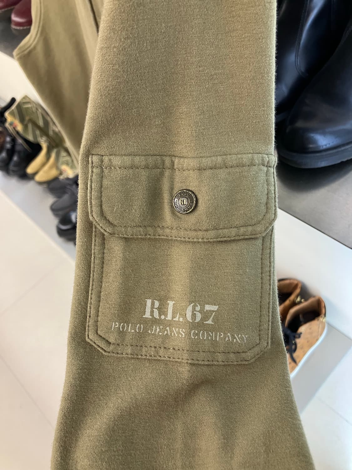 폴로진스 카키 후드집업 상품이미지3