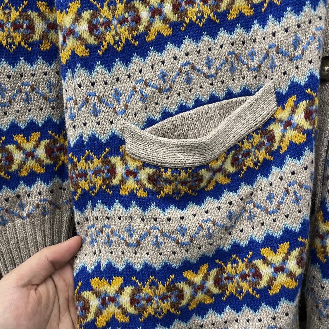 폴로 랄프로렌 신형 라벨 페어 아일 패턴 아반트 니트 가디건 상품이미지6