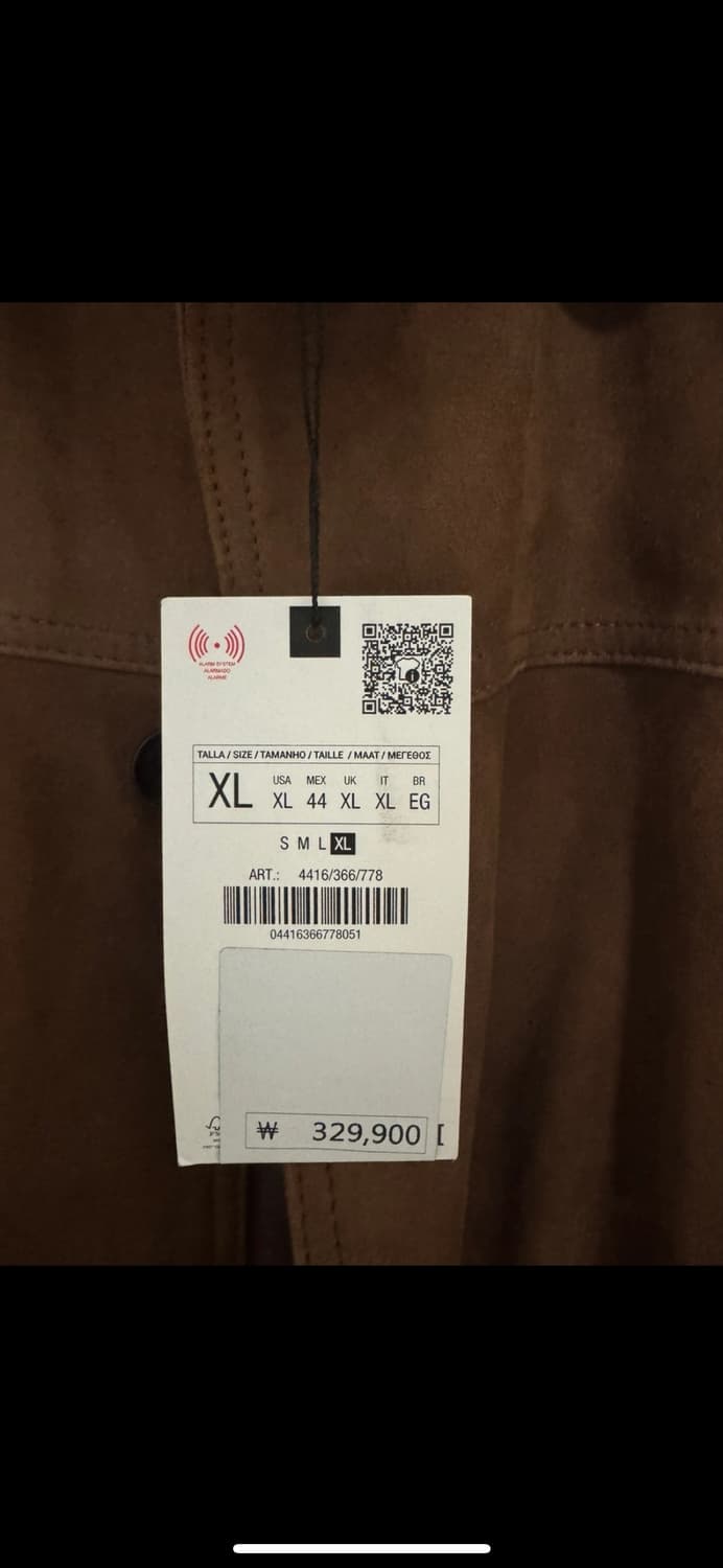 ZARA 자라 리얼 고트 스웨이드 레더 자켓 XL 상품이미지5