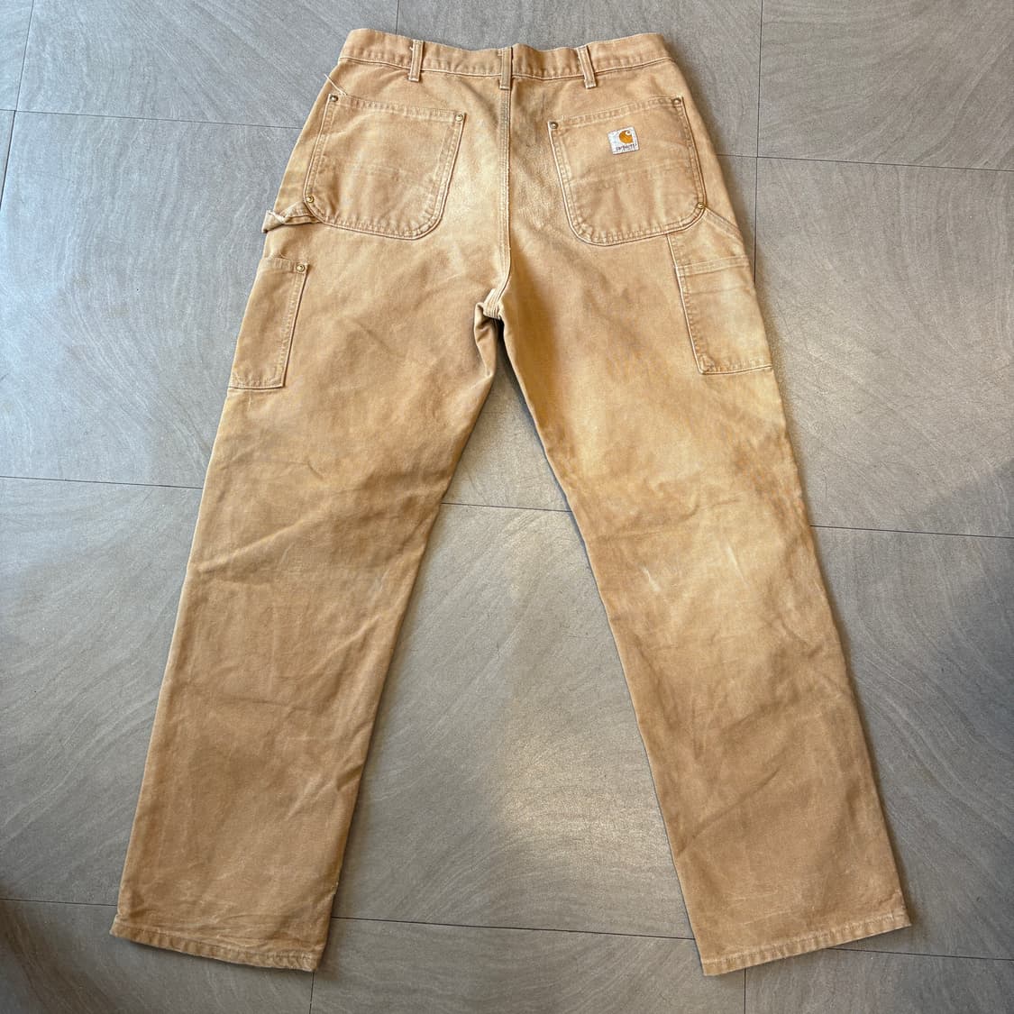 칼하트 미국 생산 브라운 더블니 팬츠 상품이미지6