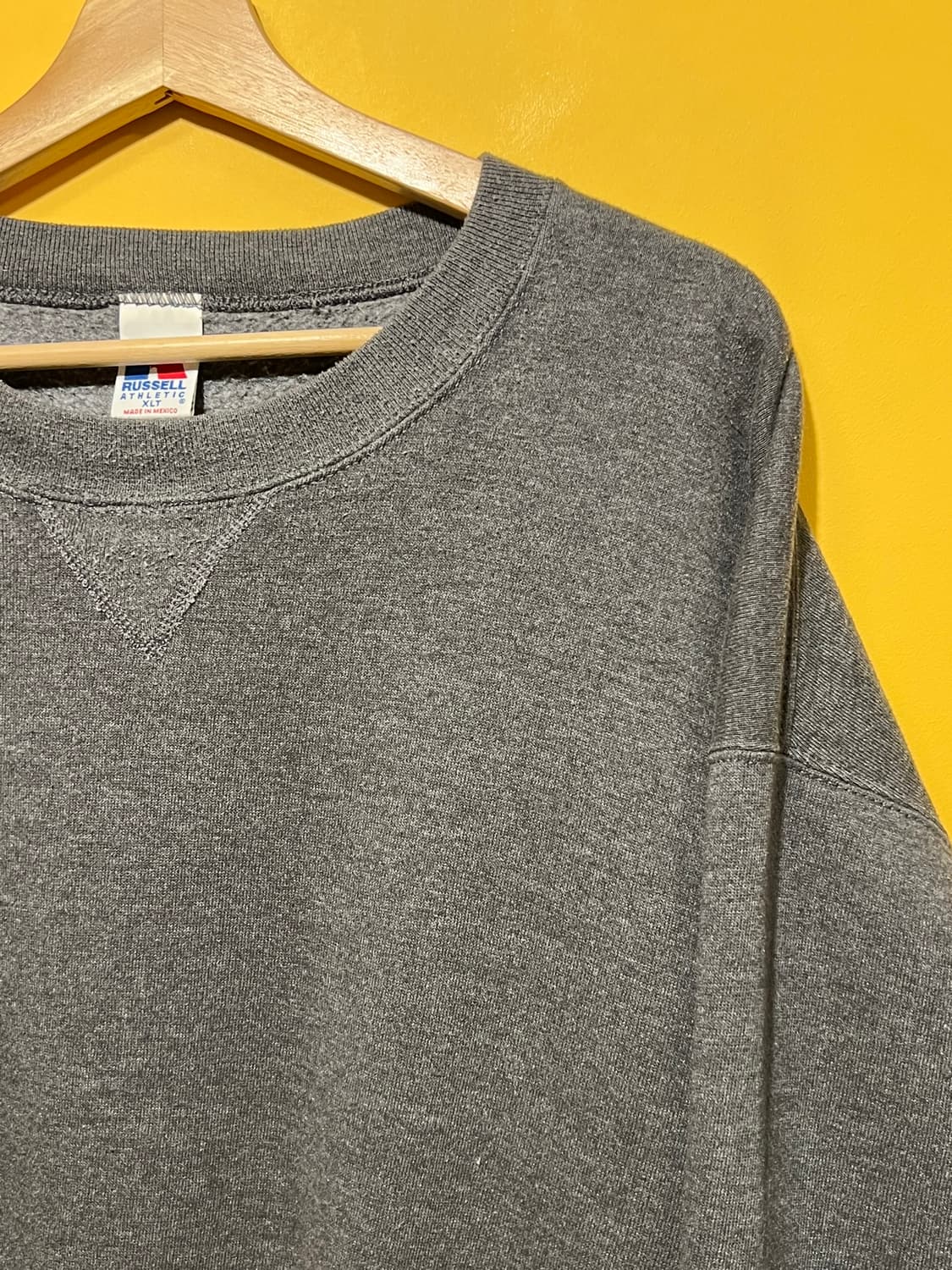 90's [XL] 러셀 애슬레틱 베이직 그레이 맨투맨 기모 스웨트셔츠 상품이미지4