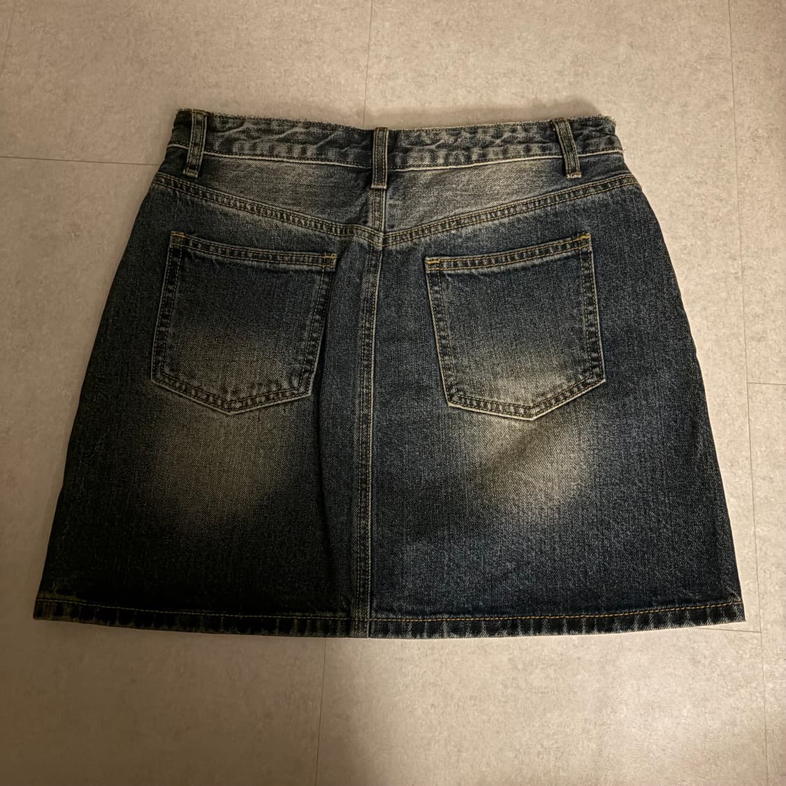 빈티지 워싱 데님 미니 스커트 상품이미지2