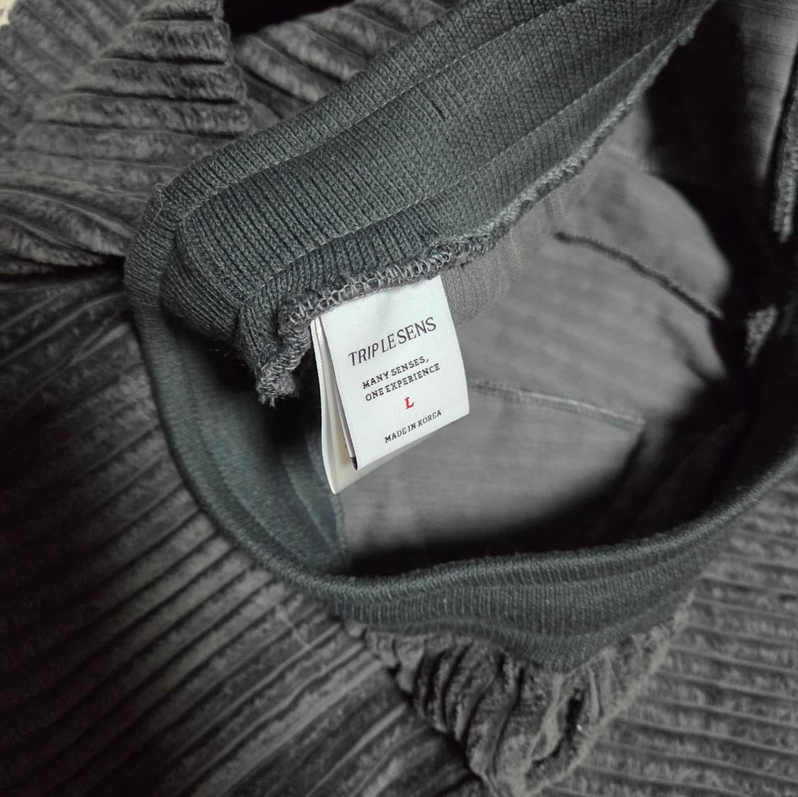 트립르센스 밴딩 코듀로이 팬츠 차콜 L 상품이미지3