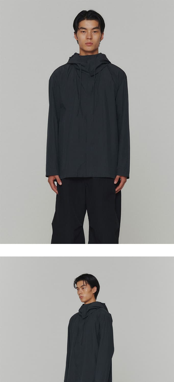 아모멘토 디테처블 후디 셔츠 차콜 상품이미지1