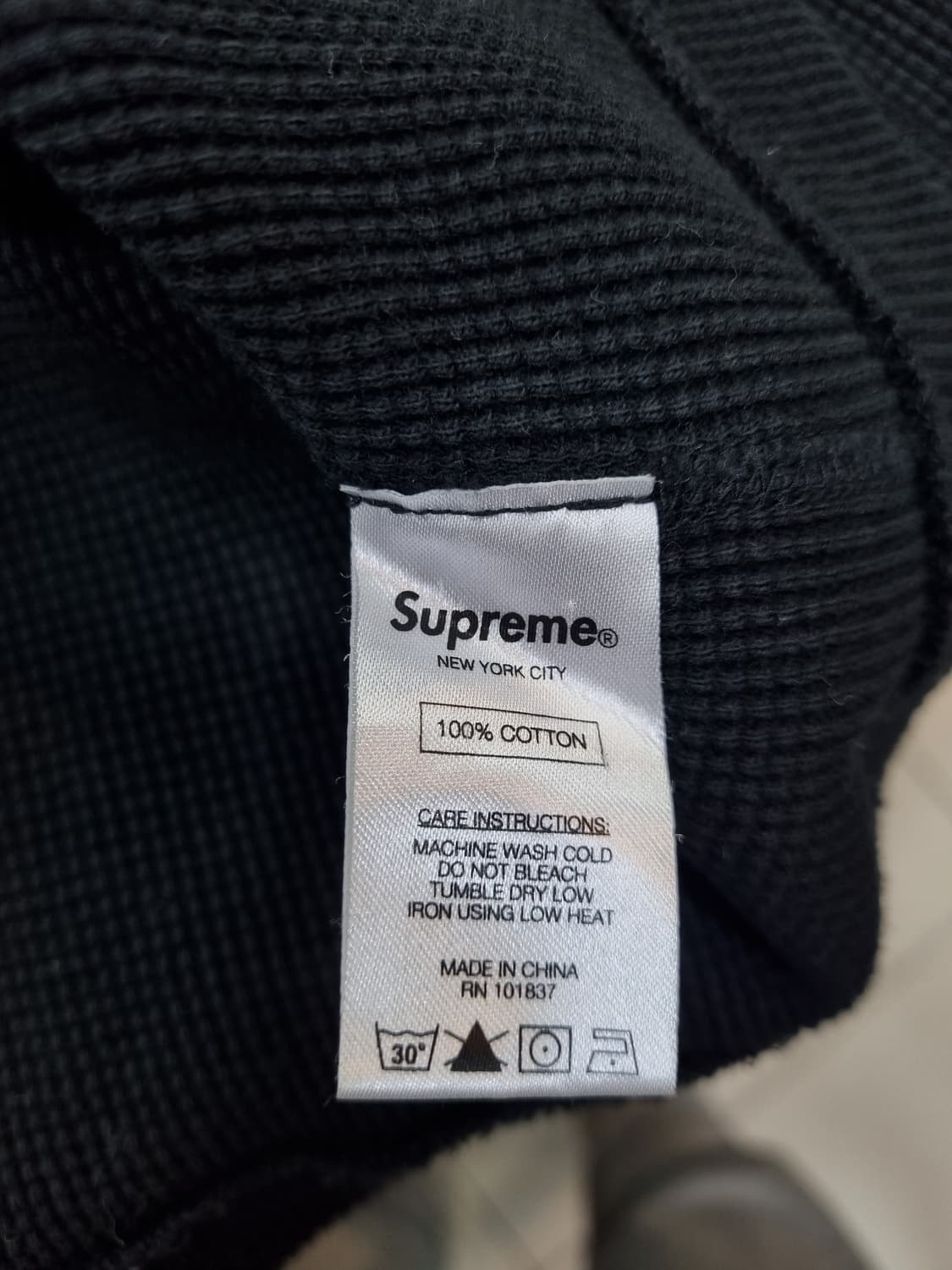 슈프림 블랙 후드티 M 상품이미지4