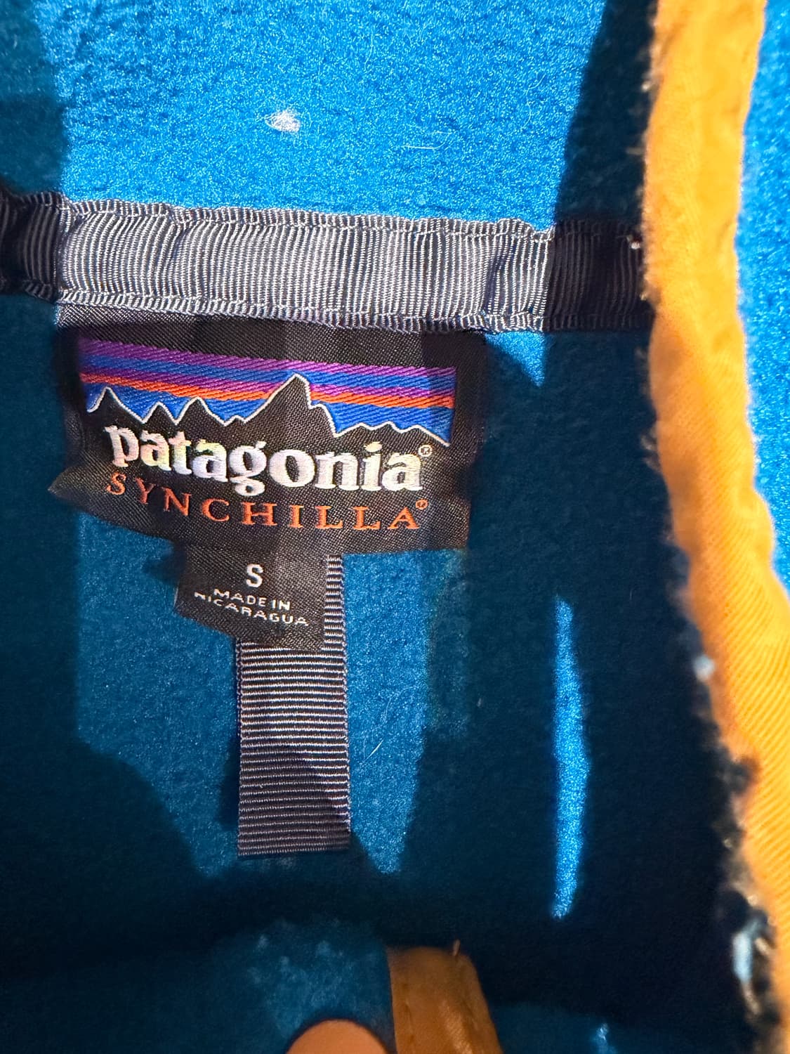 10s 파타고니아 신칠라 블루 옐로우 S 상품이미지3