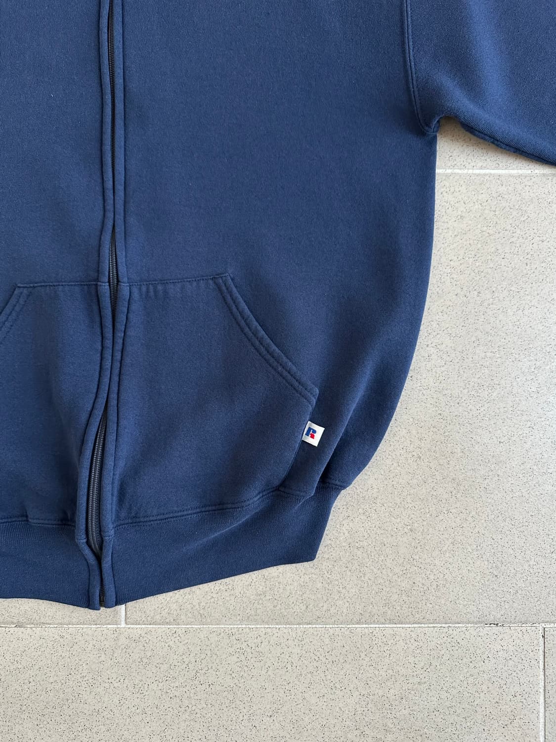 90s 빈티지 러셀 후드집업 네이비 M 상품이미지3