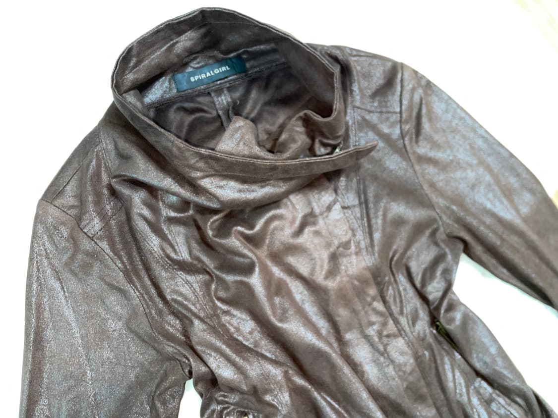 Spiralgirl drape suede jacket br 상품이미지3