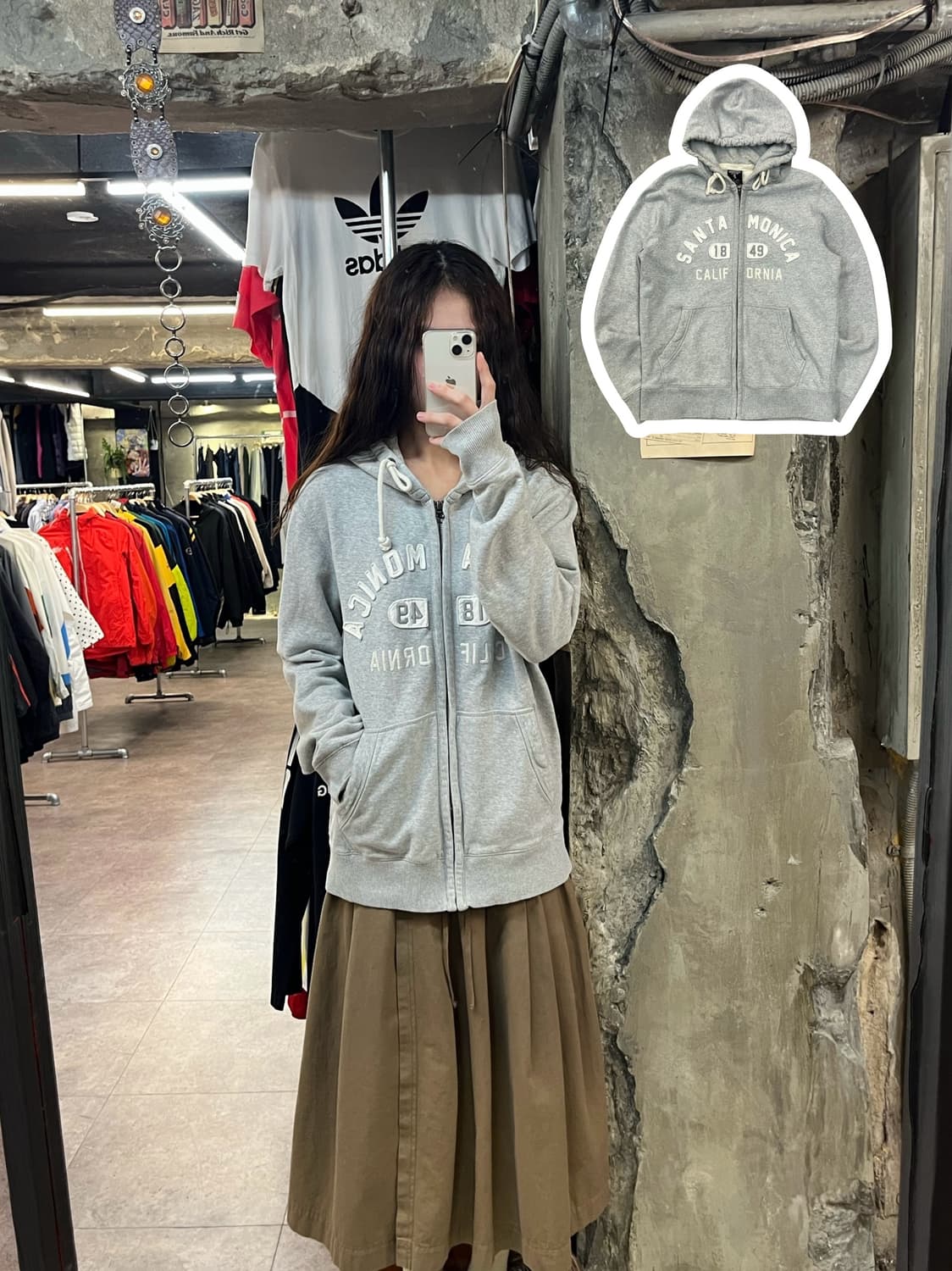 후아유 후드집업 그레이 L #csz1985 상품이미지1