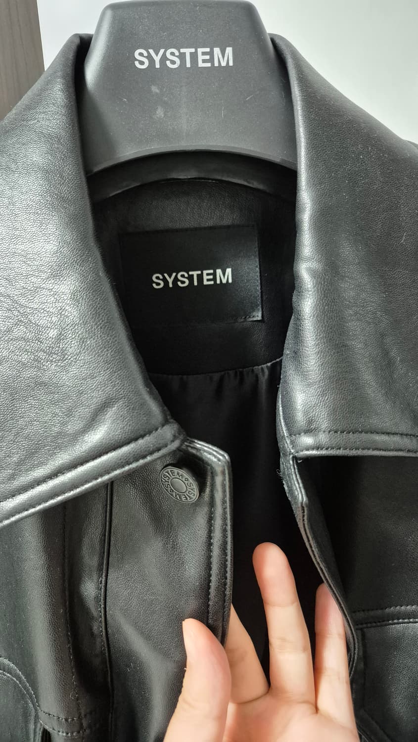 시스템옴므 블랙 가죽자켓 (페이크레더) 상품이미지4