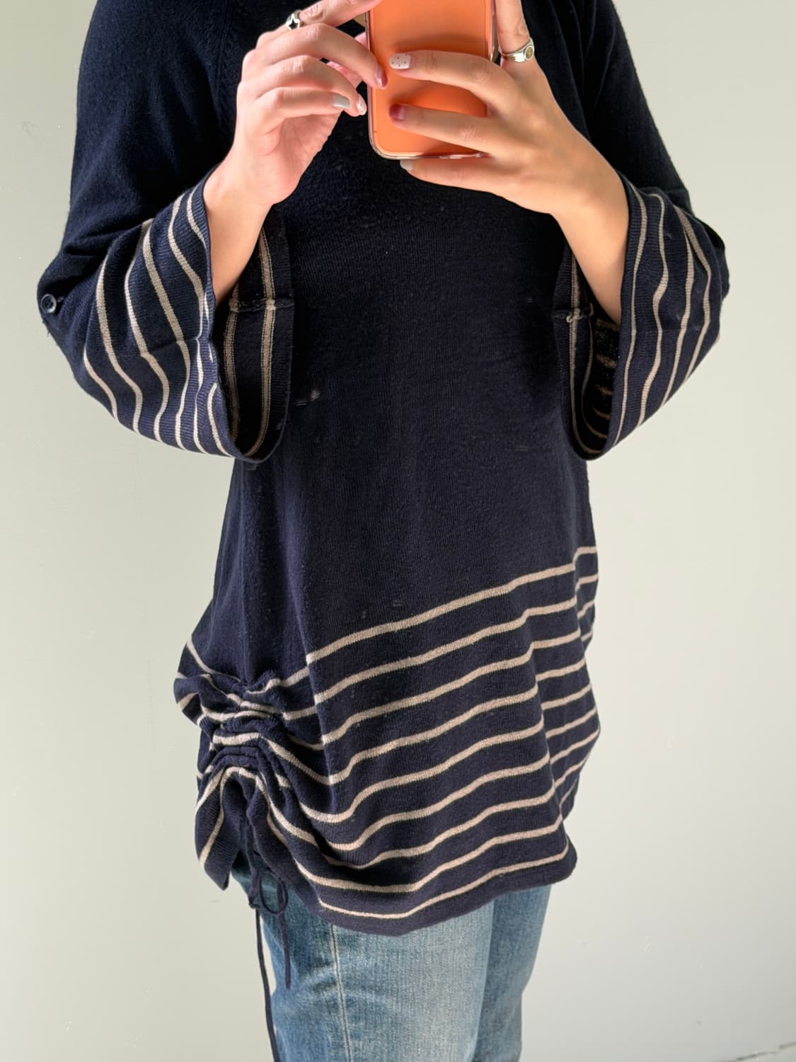 일본빈티지 셔링 롱니트 상품이미지3