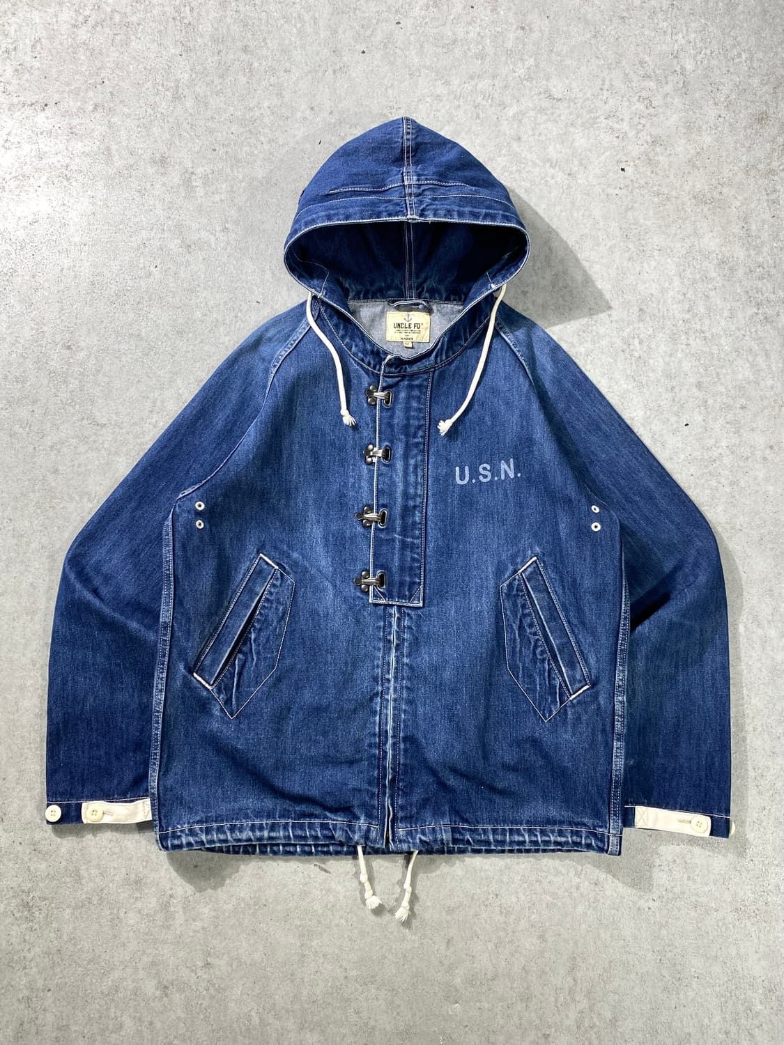 [M] MADEN UNCLE FU U.S.N 밀리터리 데님 집업 자켓 상품이미지1