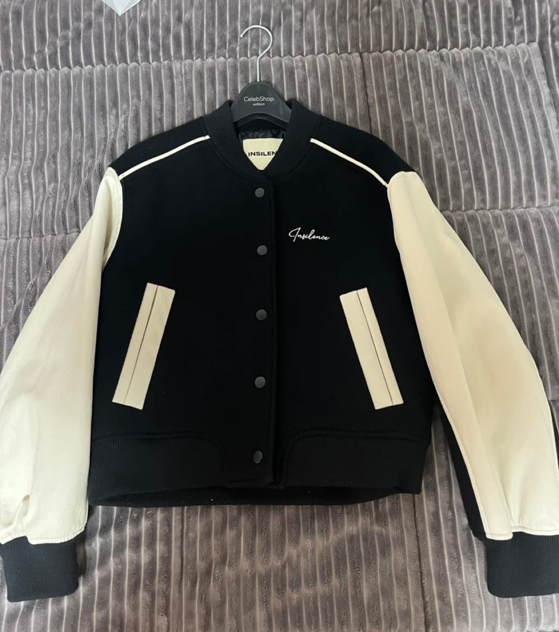 인사일러스 우먼 울 바시티 자켓 상품이미지1