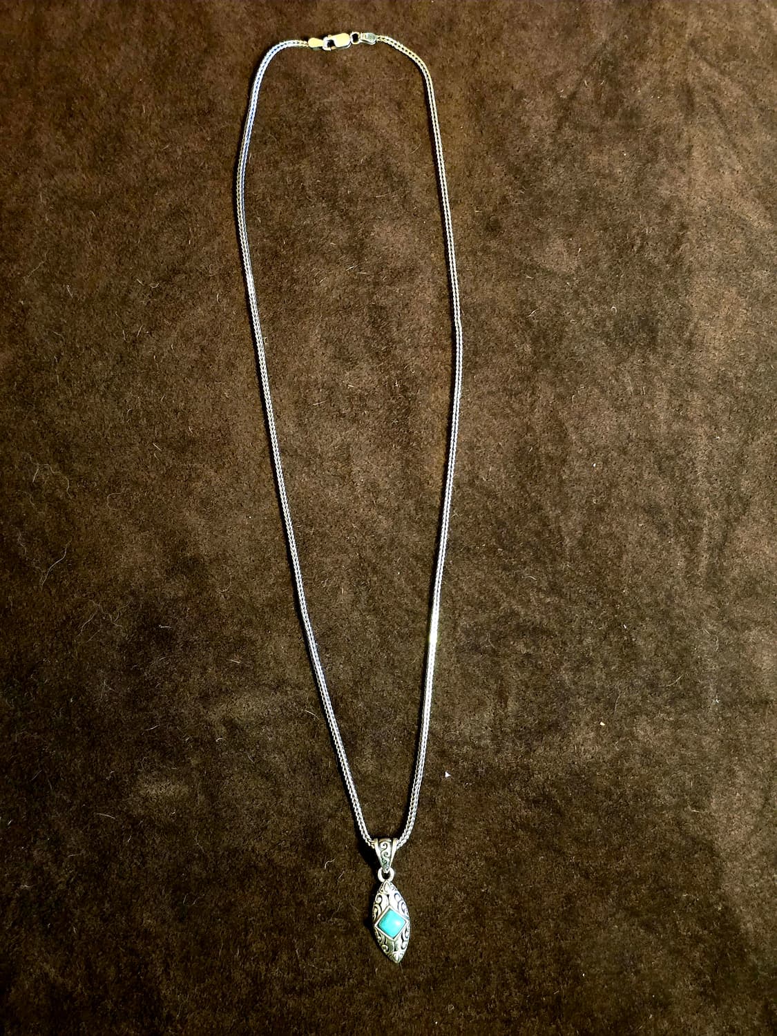 🌿 Silver925 Turquoise Pendant Necklace 상품이미지6