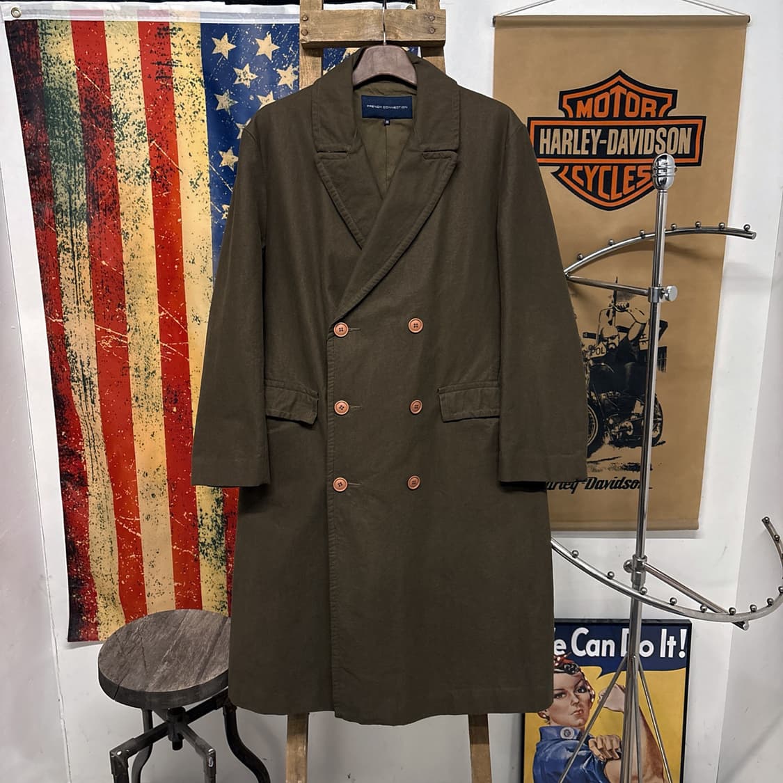 프렌치 커넥션 밀리터리 복각 더블 브레스트 롱코트 덩케르크 N487 상품이미지1