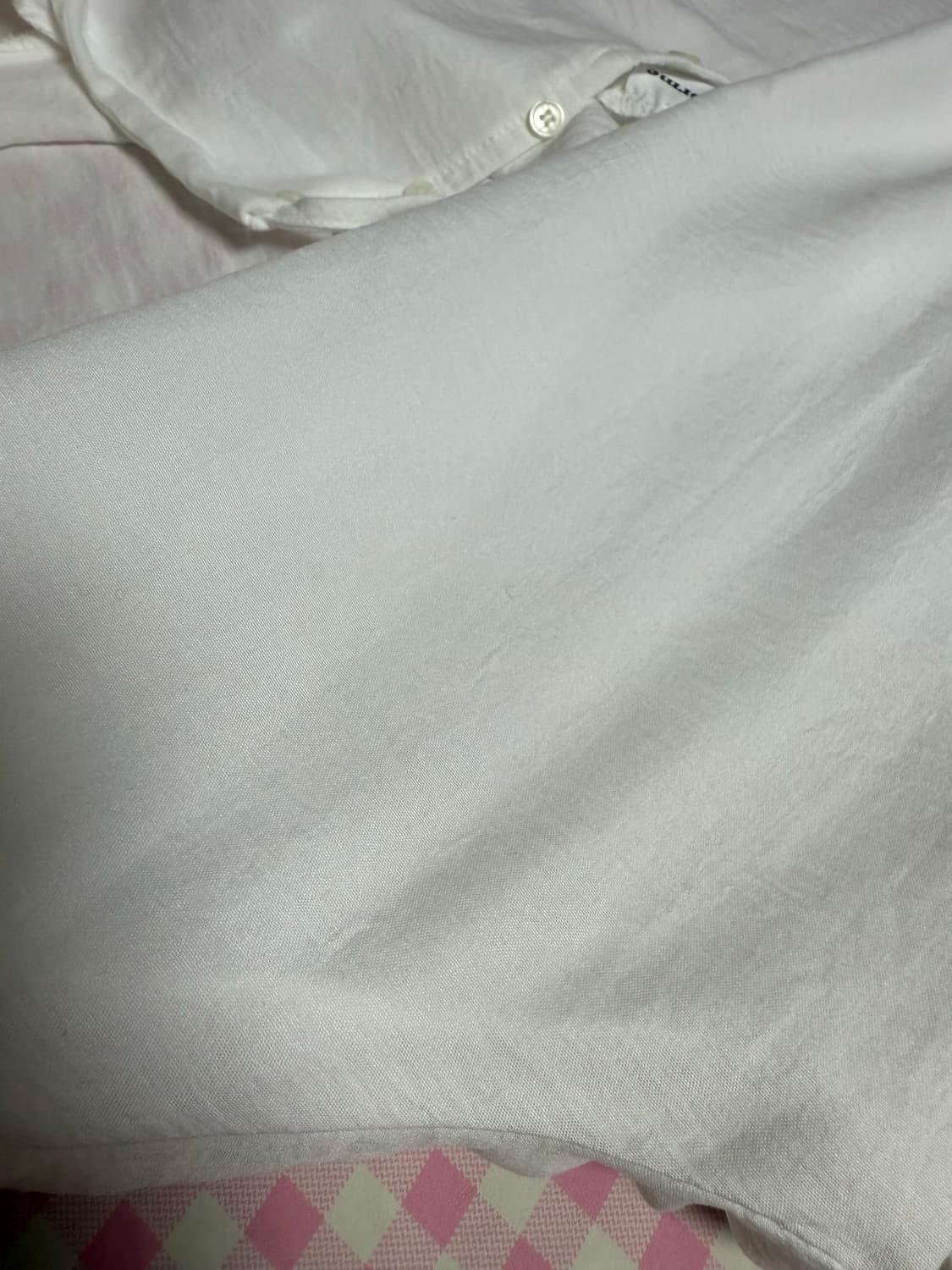 아워캐비넷 mute ribbon blouse 화이트 블라우스 상품이미지4