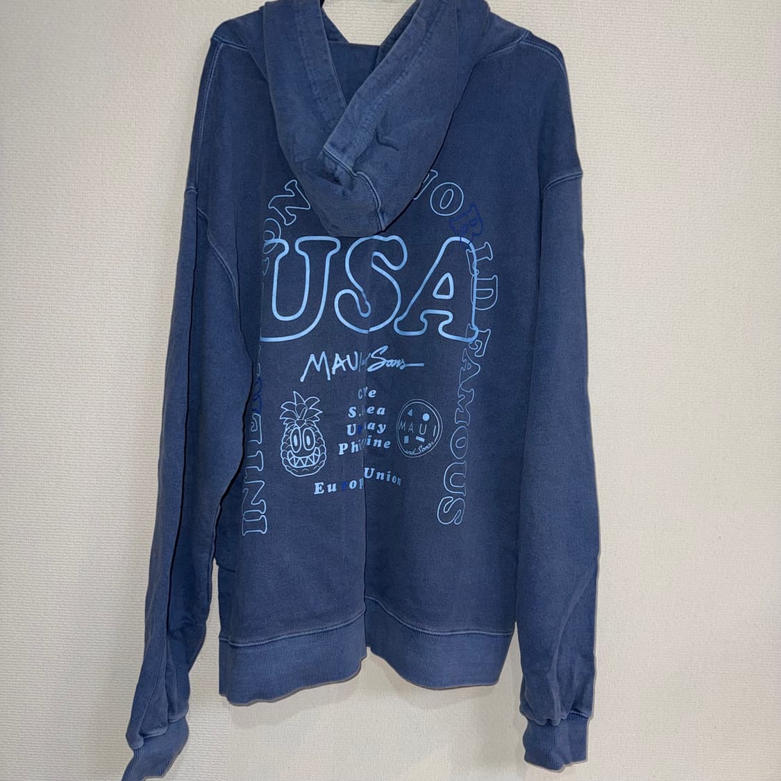 마우이앤썬즈X레디 피그먼트 오버핏 후드티 상품이미지2