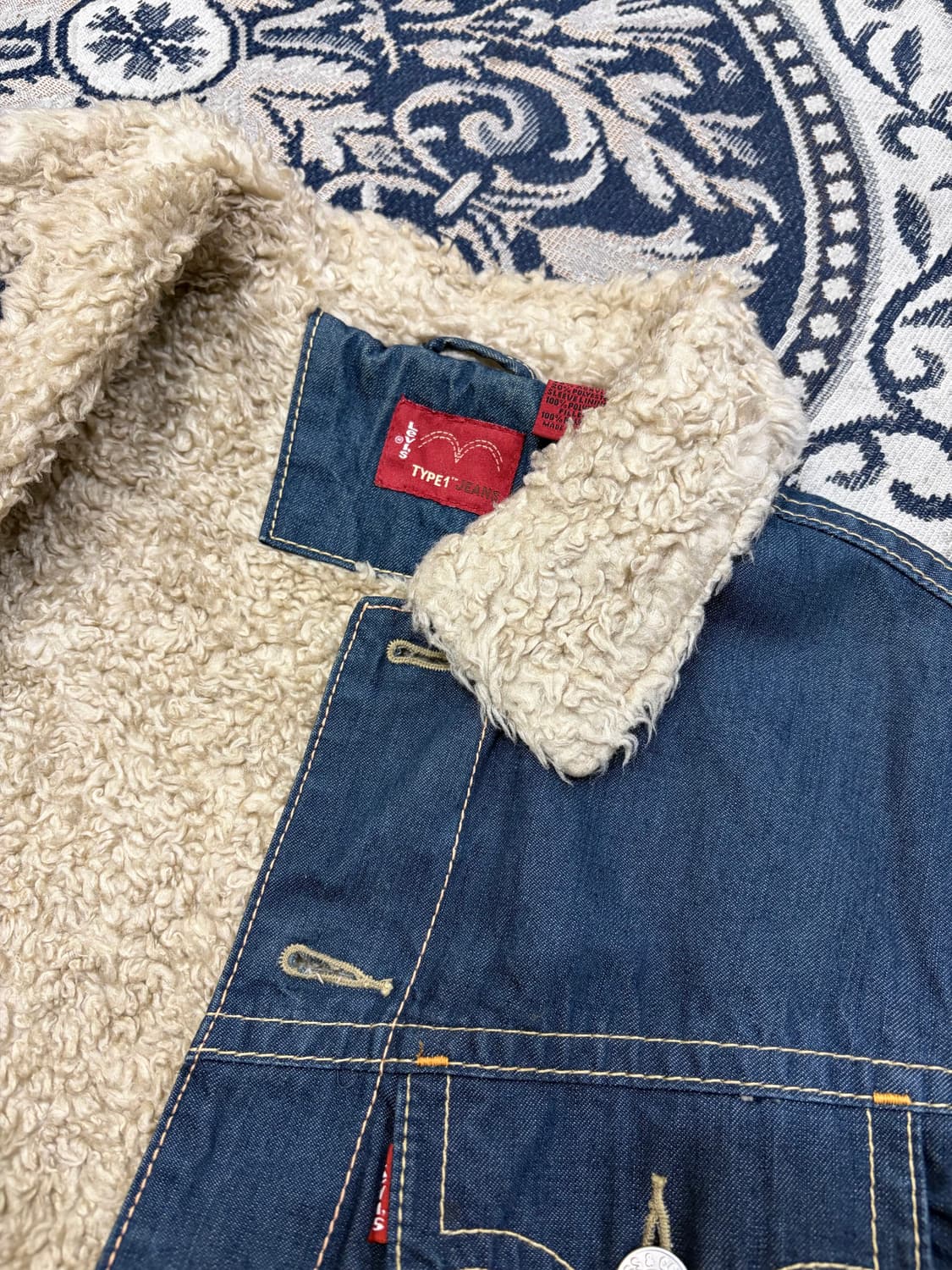 00s LEVIS type-1 sherpa trucker jacket 상품이미지7