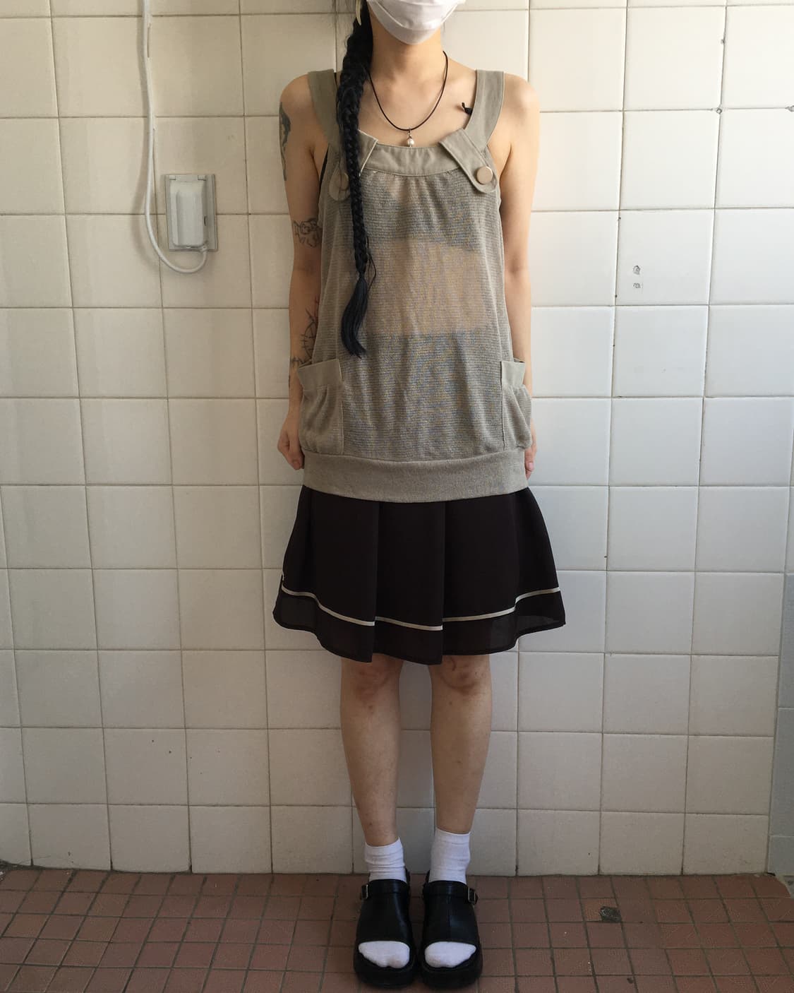 Net layered sleeveless 상품이미지5