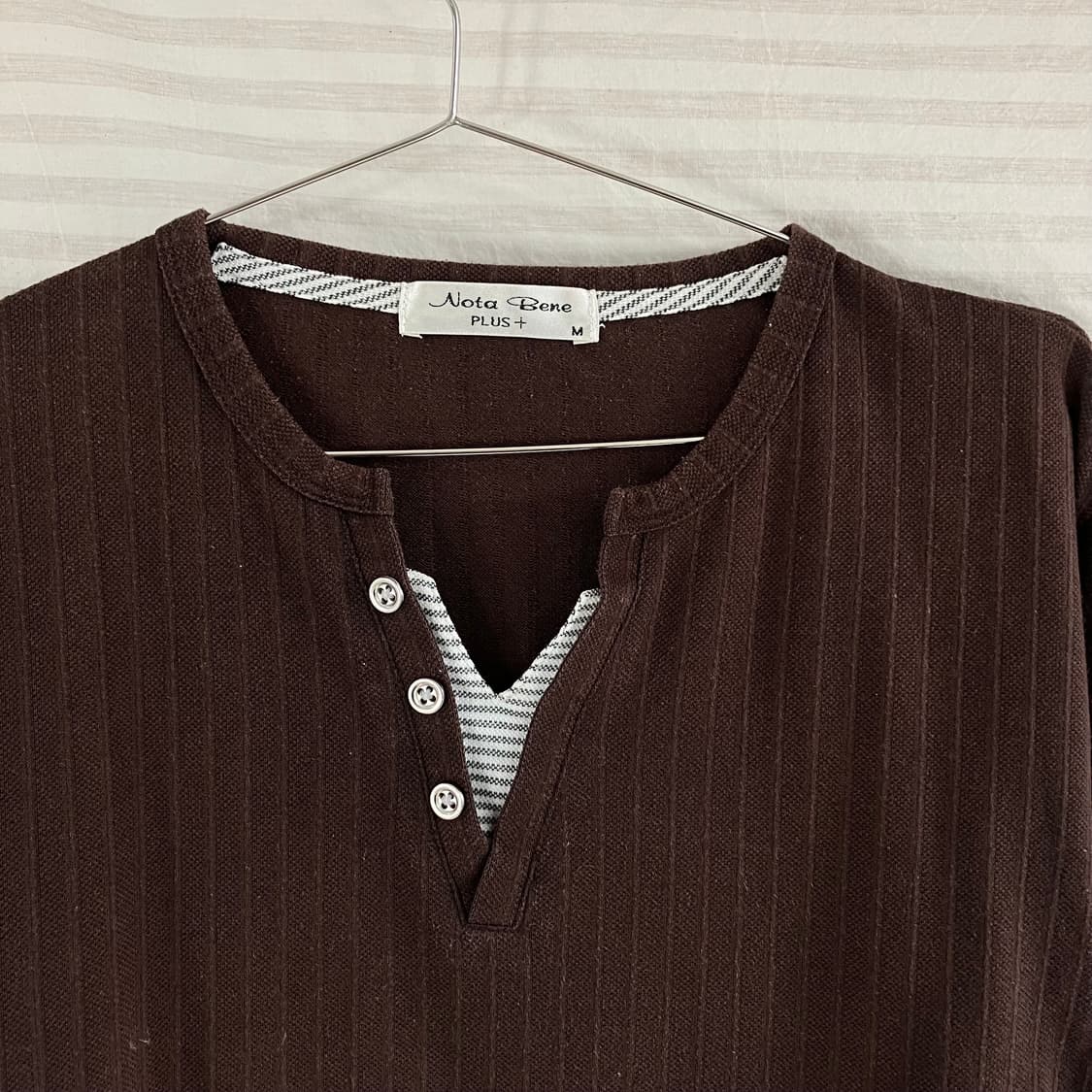 빈티지 초코 브라운 레이어드 모리 반팔 975 y2k 스트릿 갸루 펑키  상품이미지6