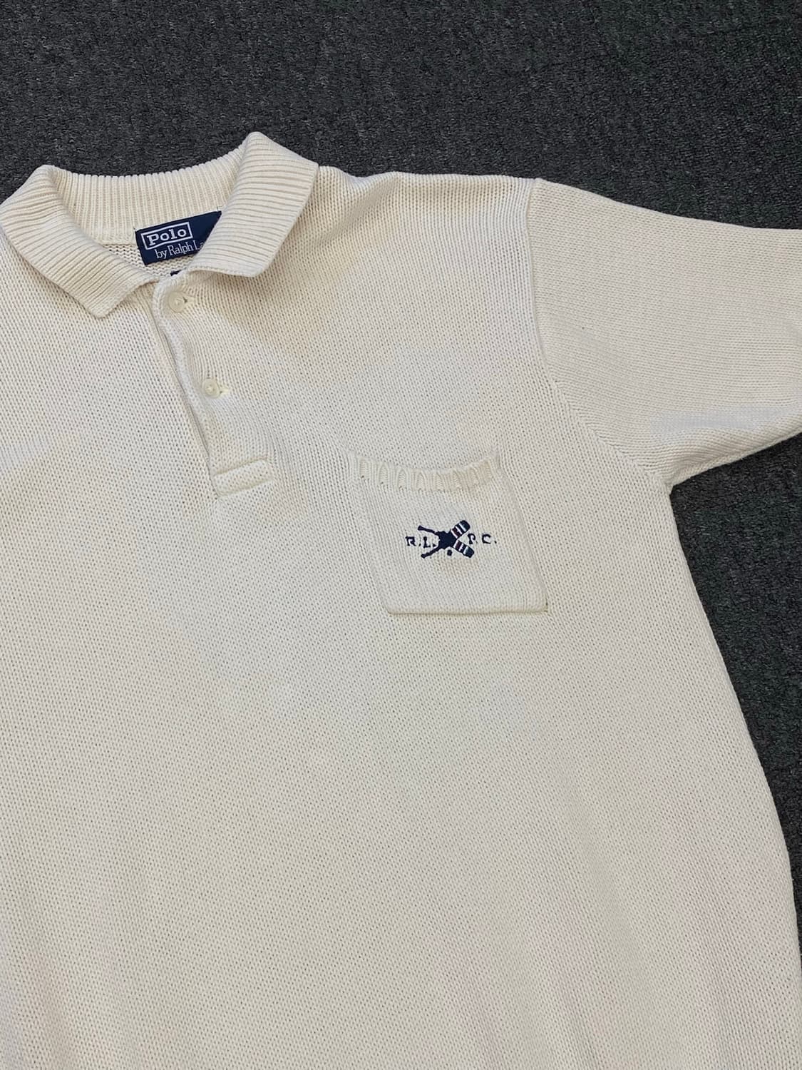 90s Polo 폴로 랄프로렌 코튼 카라 니트 상품이미지5