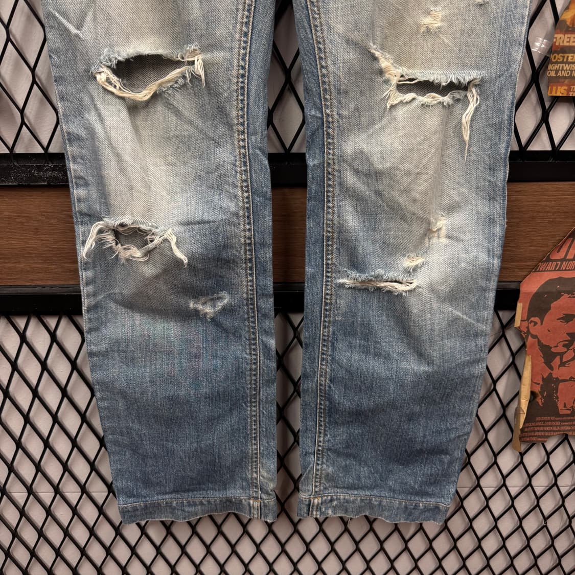 00s 돌체앤가바나 14 클래식 디스트로이드 데님 팬츠 연청 상품이미지4