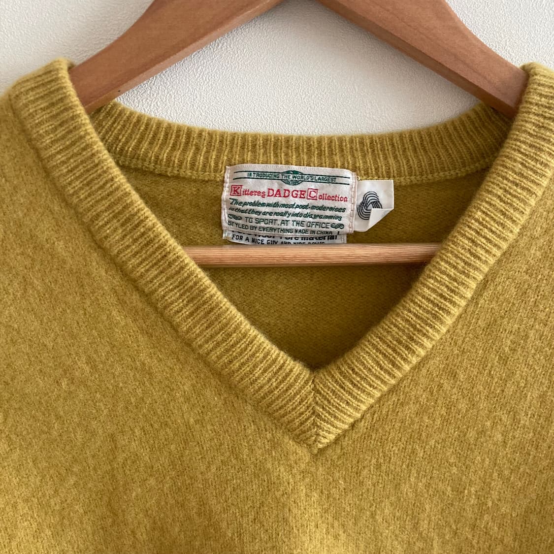 빈티지 머스타드 V넥 니트 상품이미지3