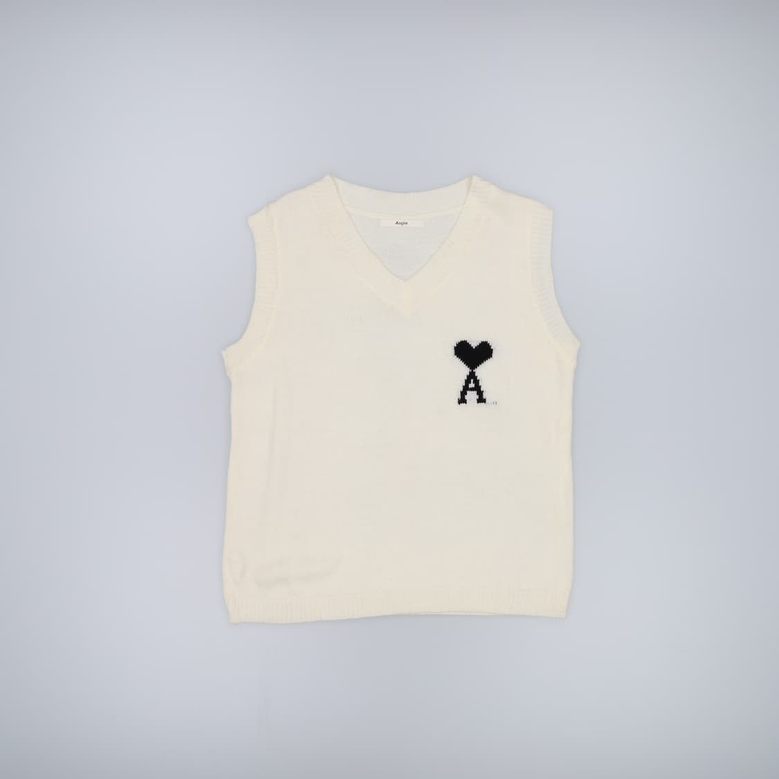 [44정도] 여성 하트로고 니트 조끼 1103HR2 상품이미지1