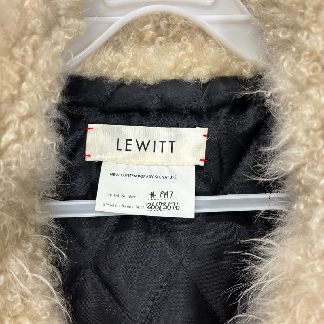 우먼FREE LEWITT 르윗 그레이 양모피 퍼 숏 울코트 상품이미지5