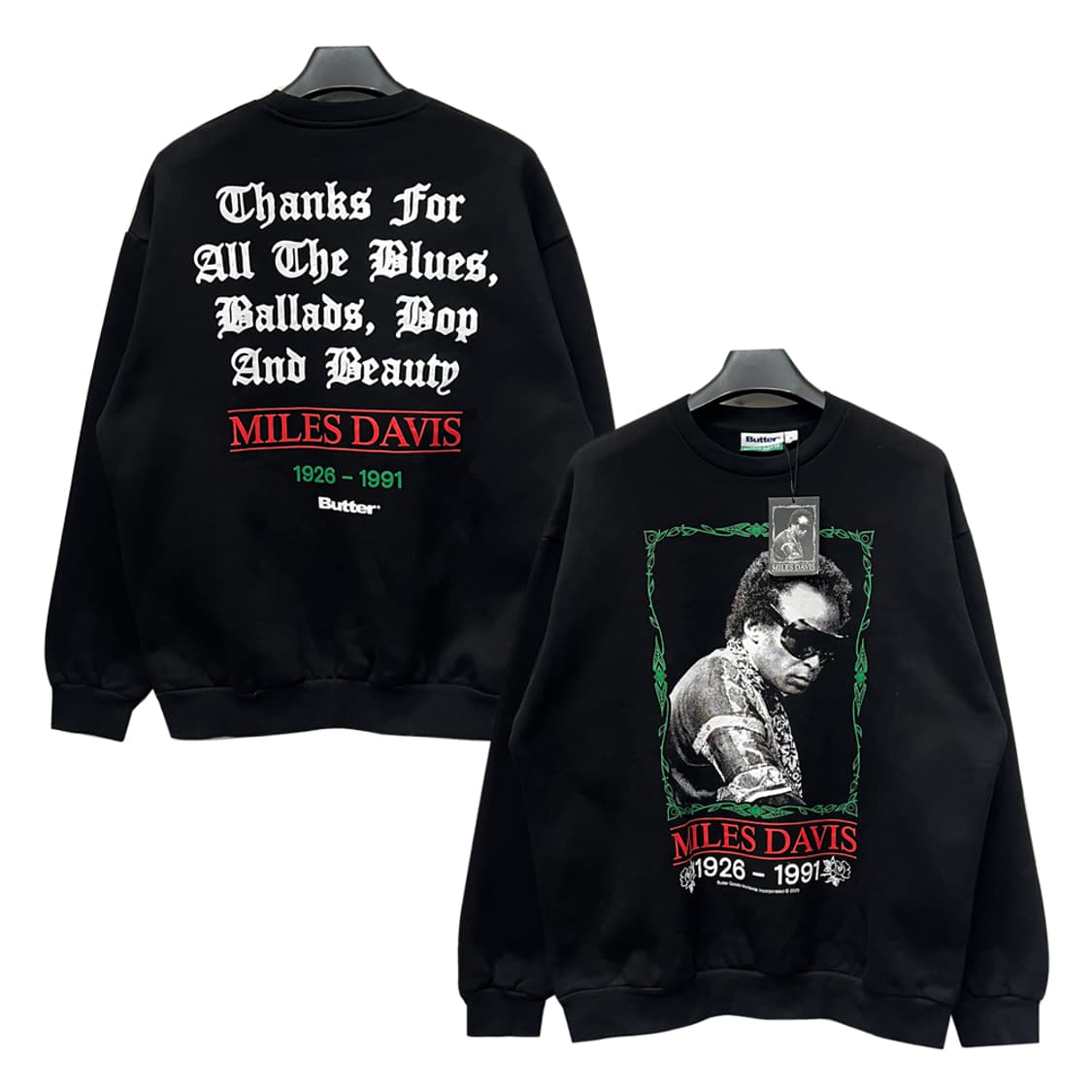버터 굿즈 x 마일스 데이비스 데드스탁 맨투맨 L 상품이미지1