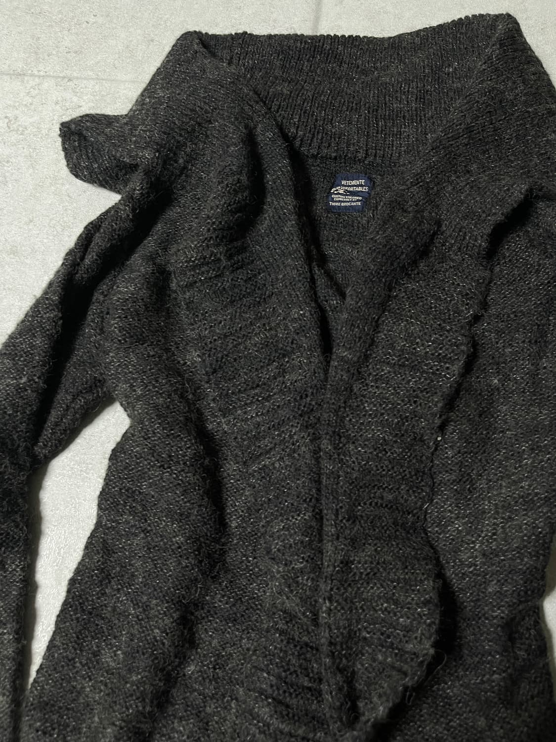 muffler collar knit cardigan 상품이미지3