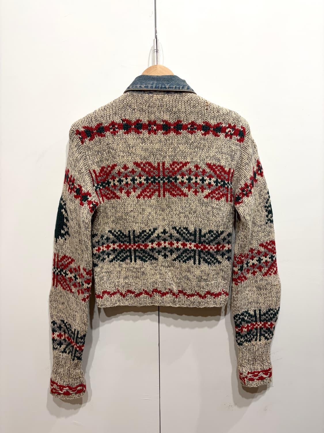 90's 폴로 컨트리 코위찬 니트 트러커 자켓 상품이미지4