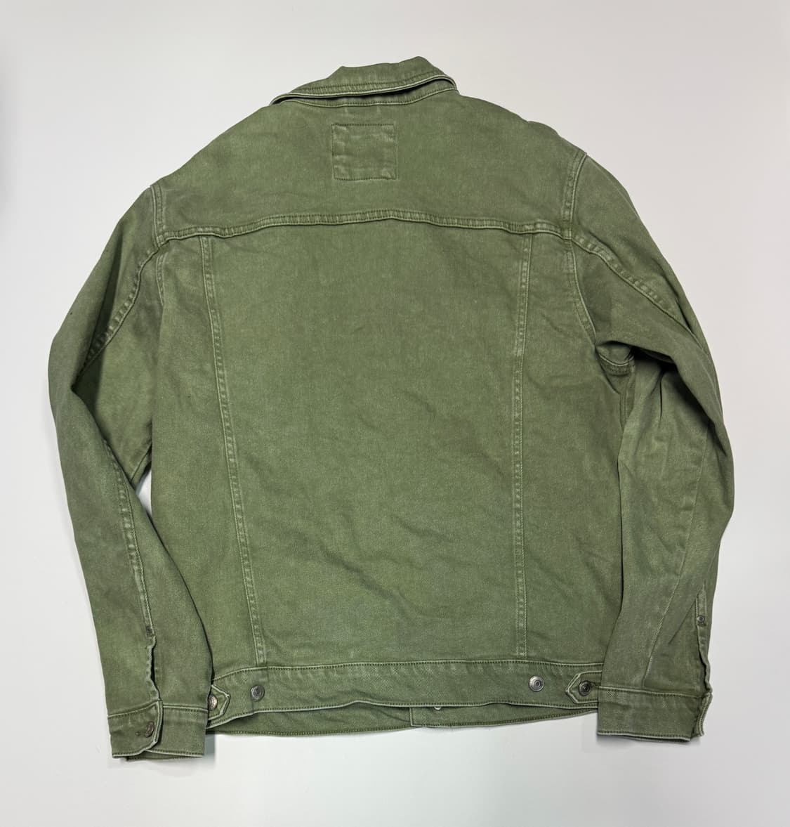 자라 Zara 빈티지 카키 데님 워싱 트러커 자켓 L 상품이미지2
