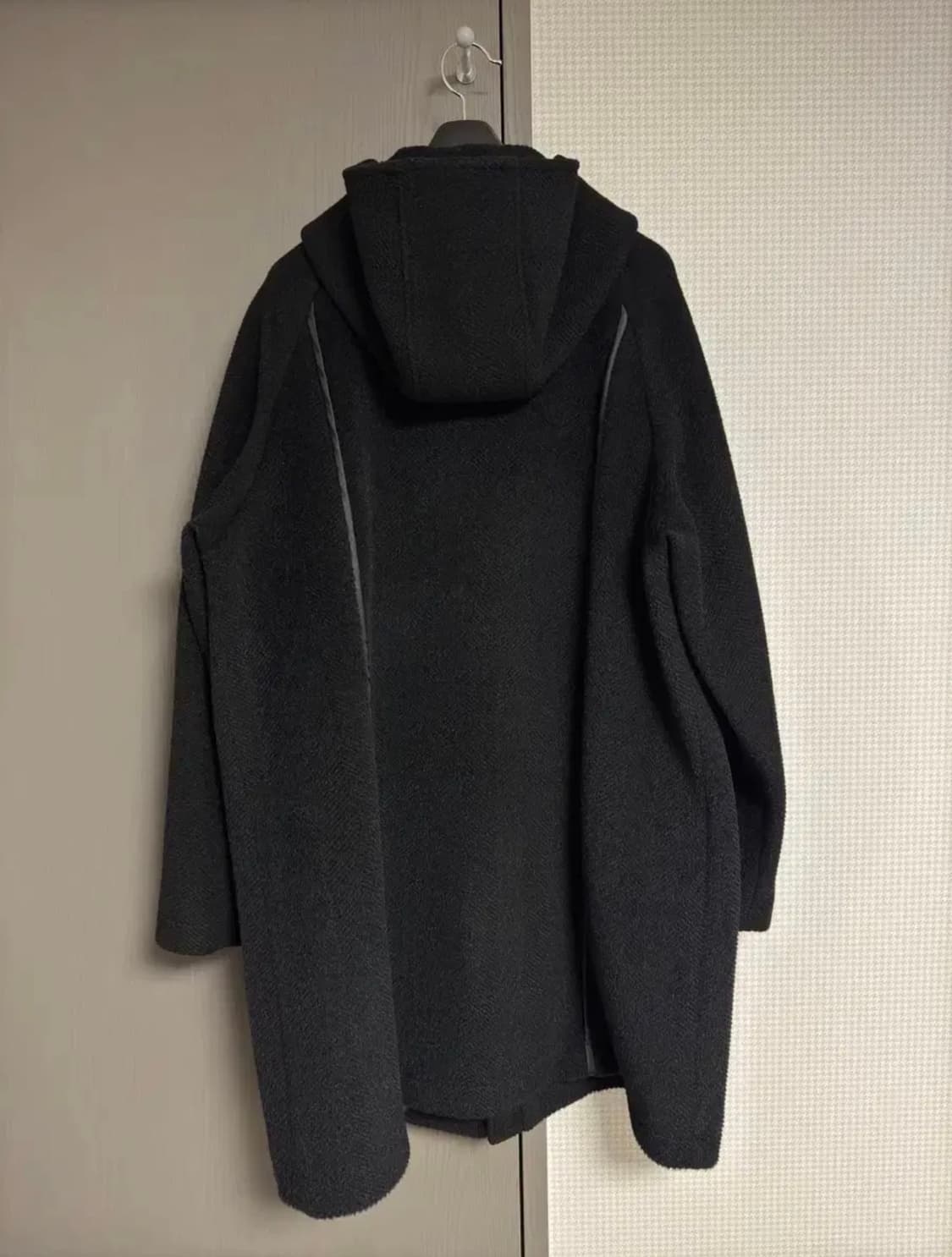 L) 앤더슨벨 이탈리안 알파카 후디 코트 블랙 상품이미지2